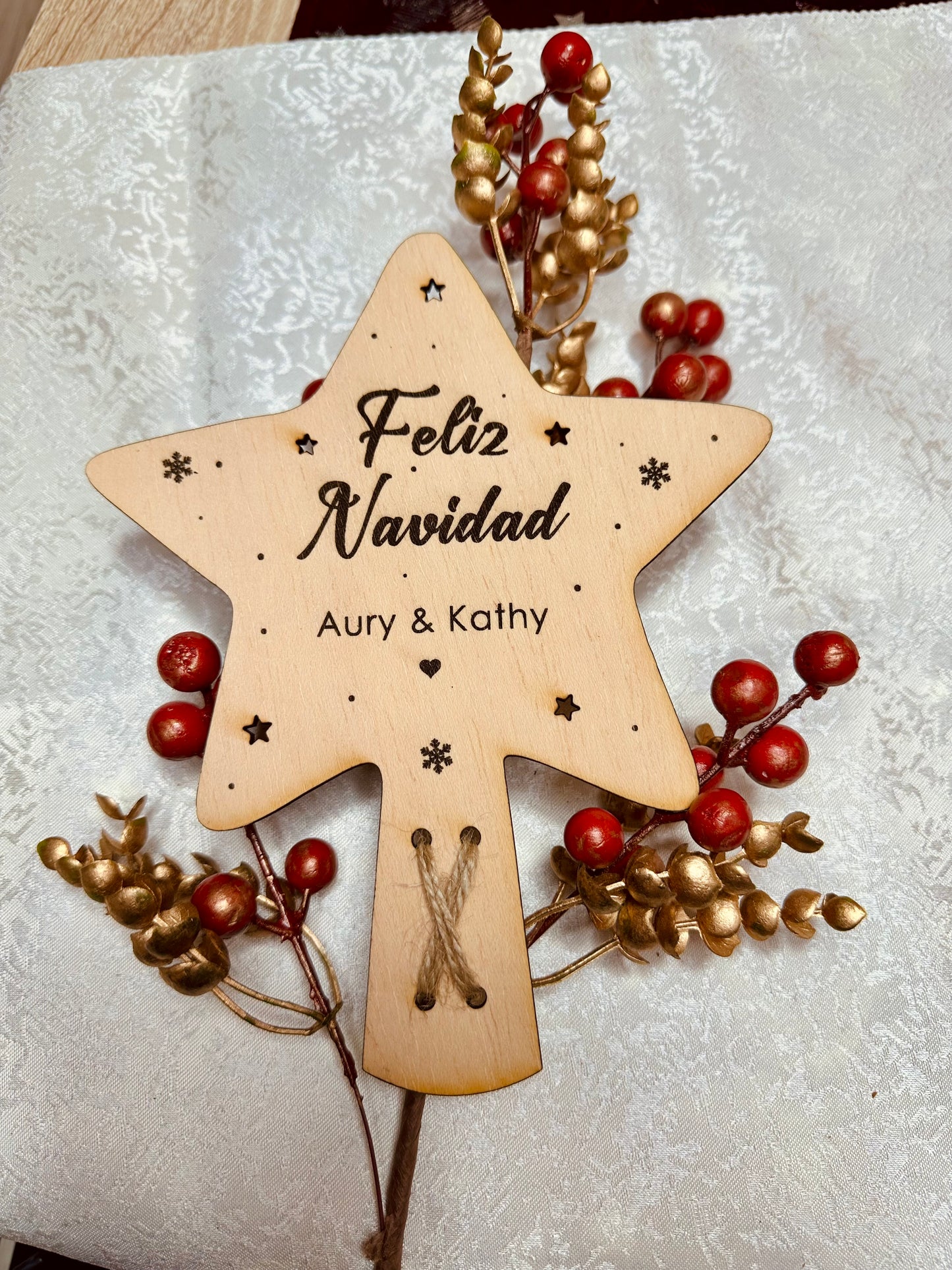 Estrella de Navidad Personalizada para Árbol