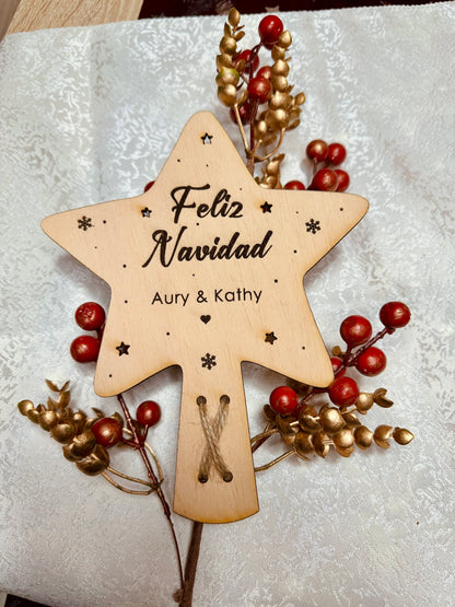 Estrella de Navidad Personalizada para Árbol