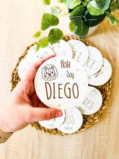 Placas cumple meses animales