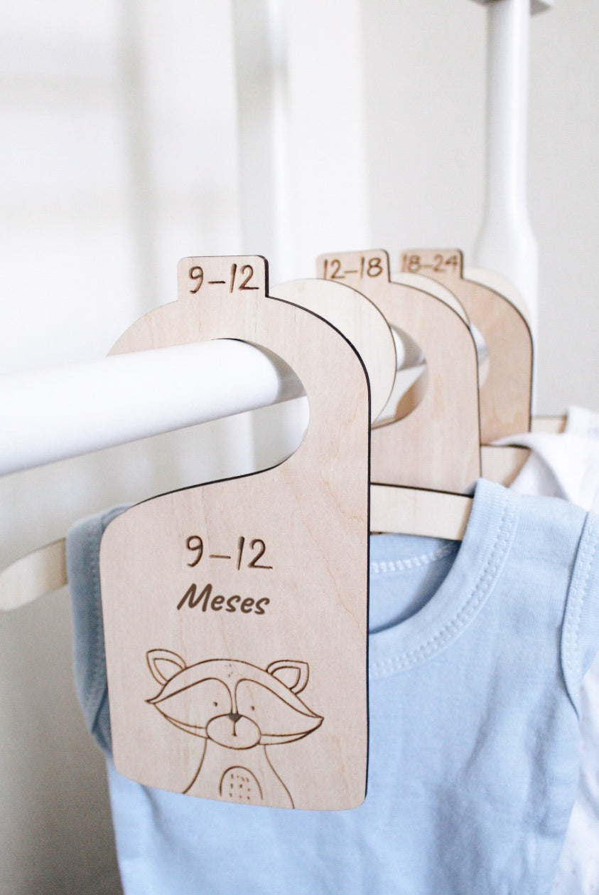 7 pcs/set Separador de tamaño ropa de bebé