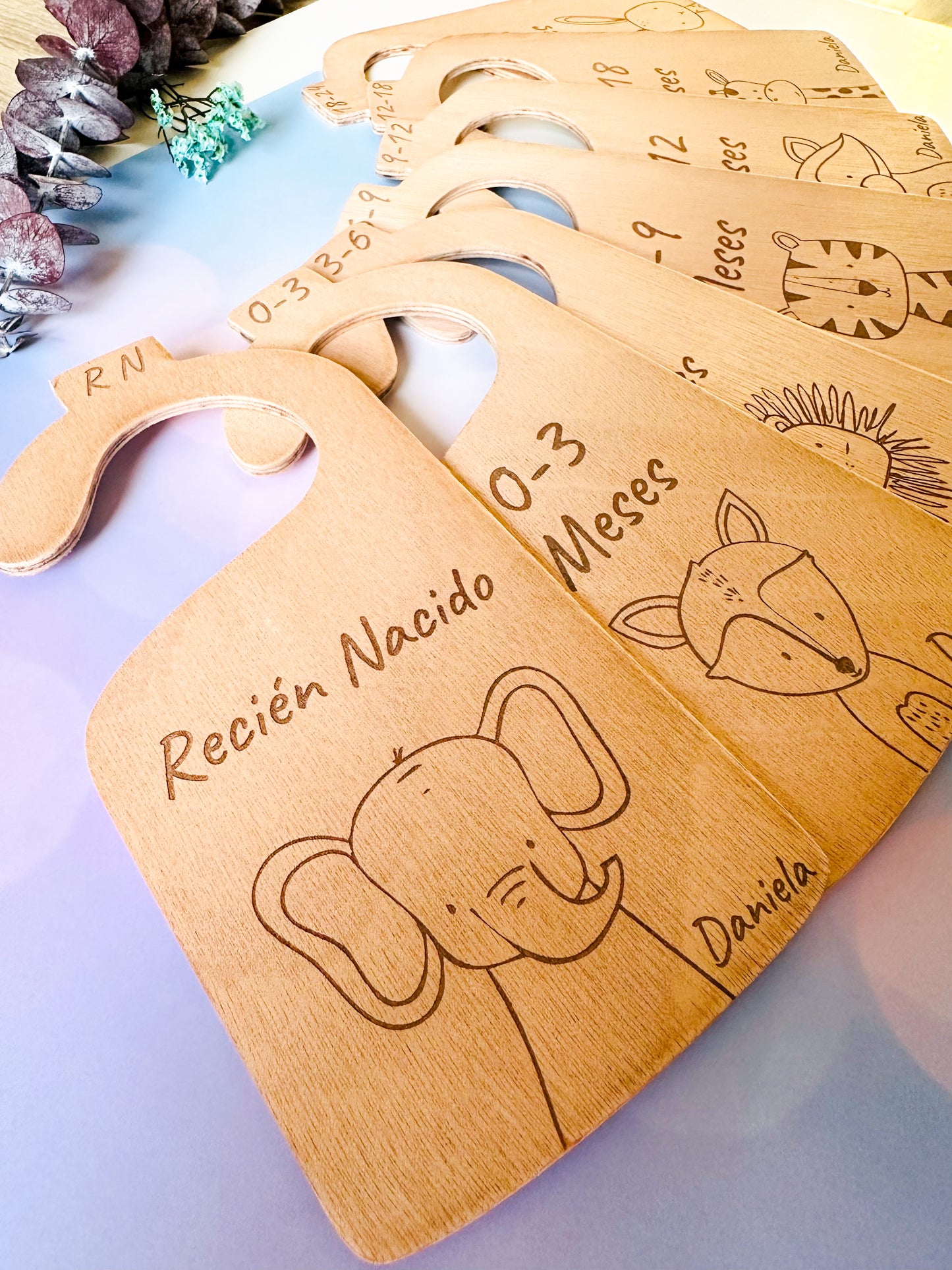 7 pcs/set Separador de tamaño ropa de bebé