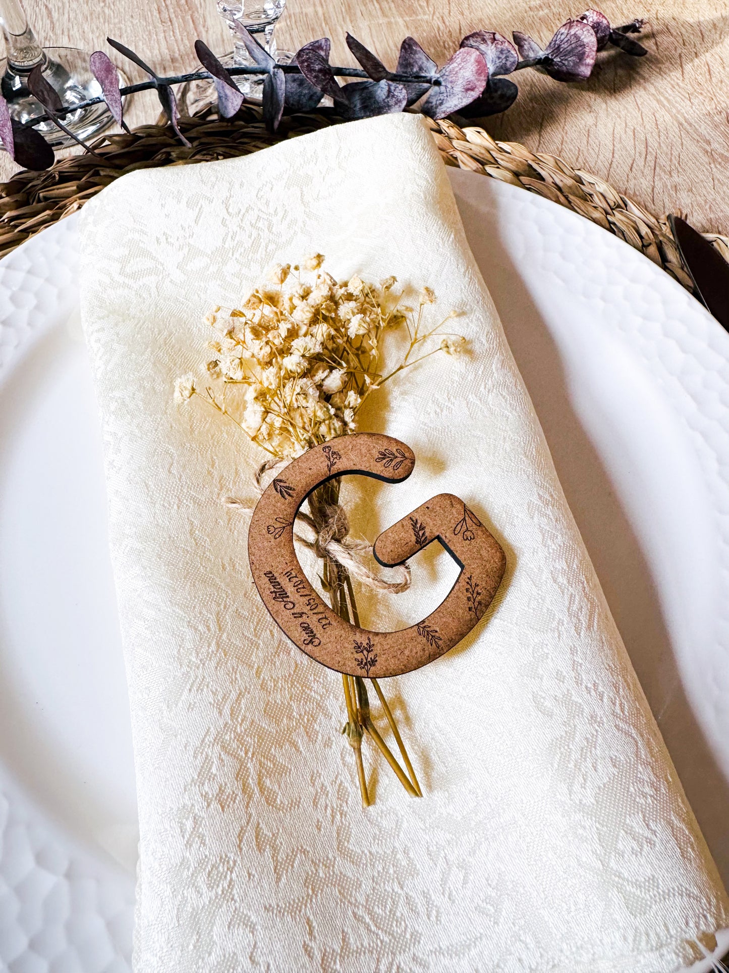 Marcasitios imán iniciales Boda