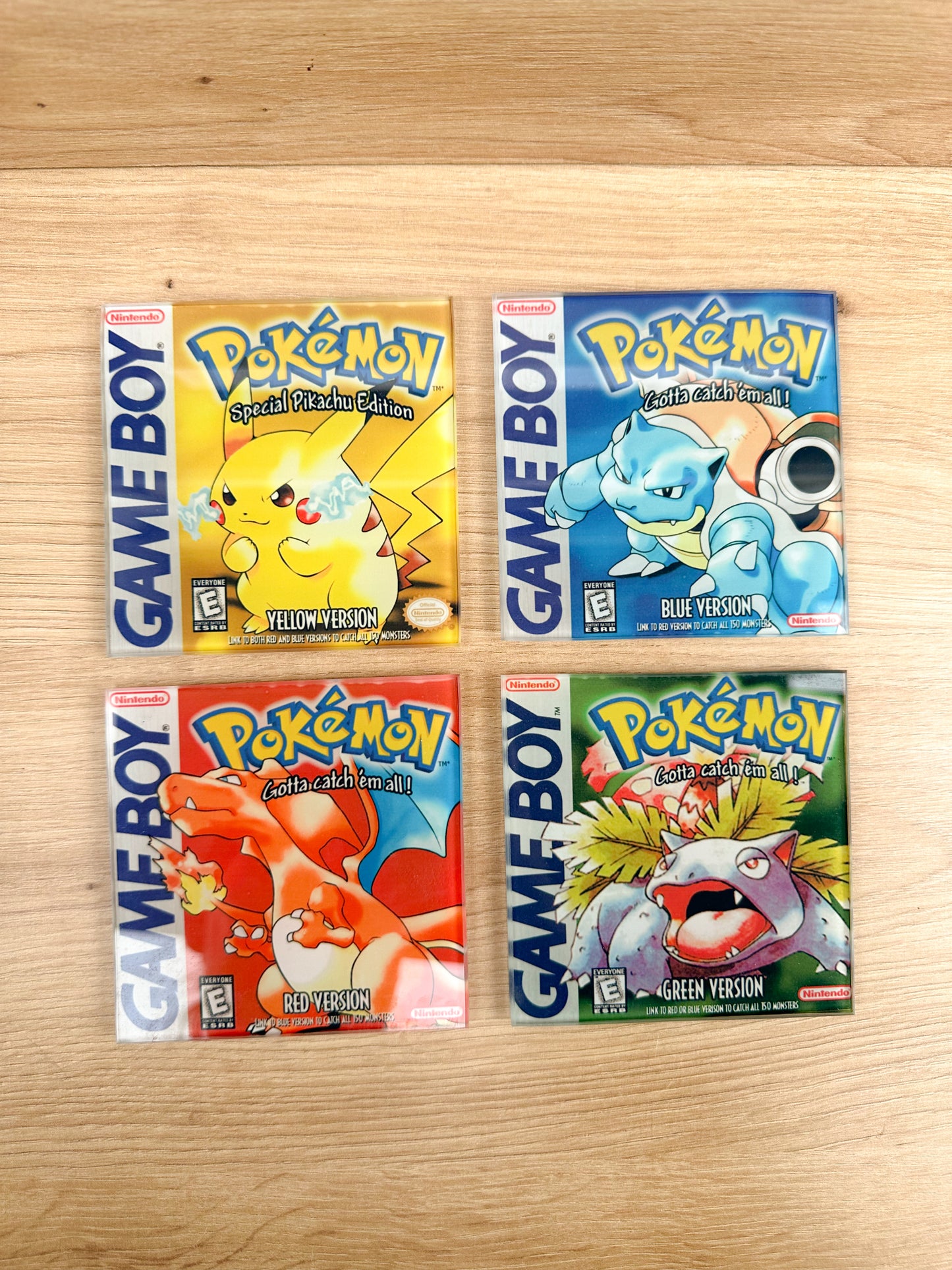 Bases para Copos de Vidro Pokémon Game Boy