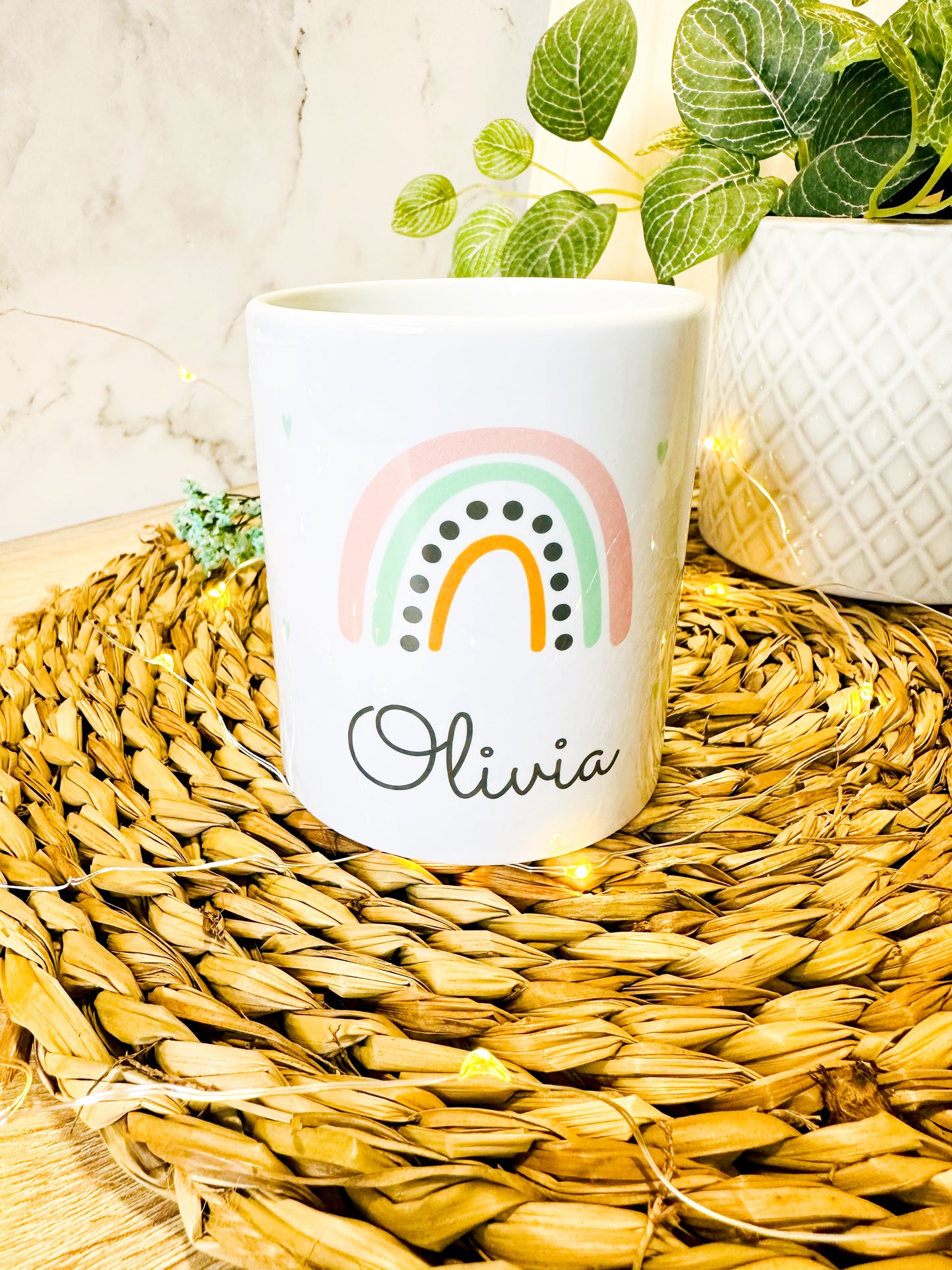 Taza "arcoíris" personalizada