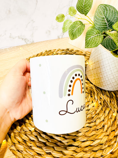 Taza "arcoíris" personalizada