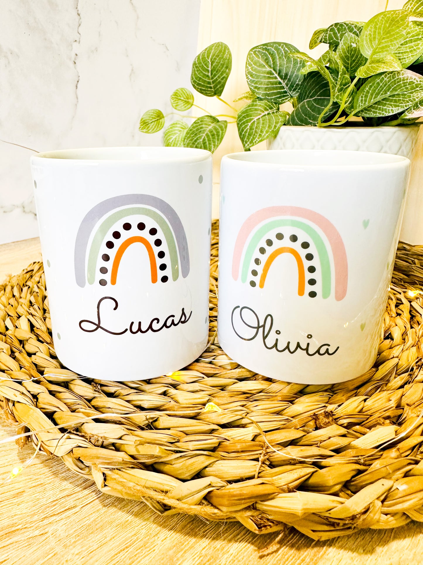Taza "arcoíris" personalizada