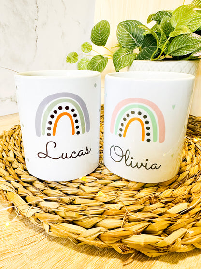 Taza "arcoíris" personalizada