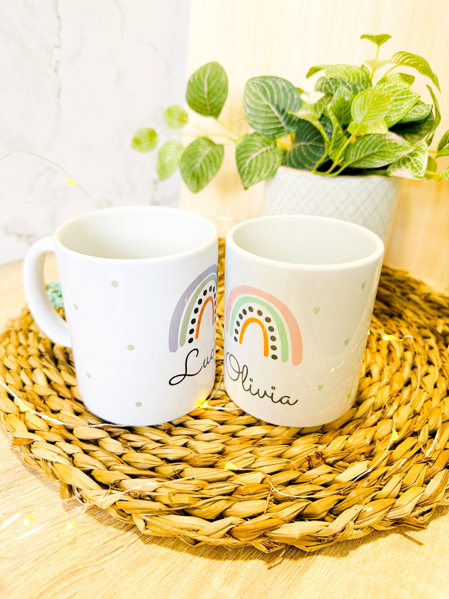 Taza "arcoíris" personalizada
