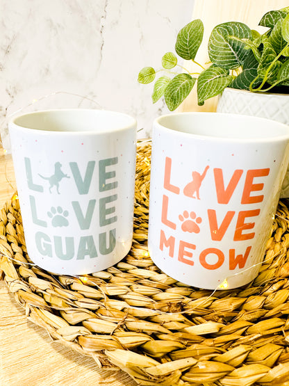 Taza "LOVE" mascotas