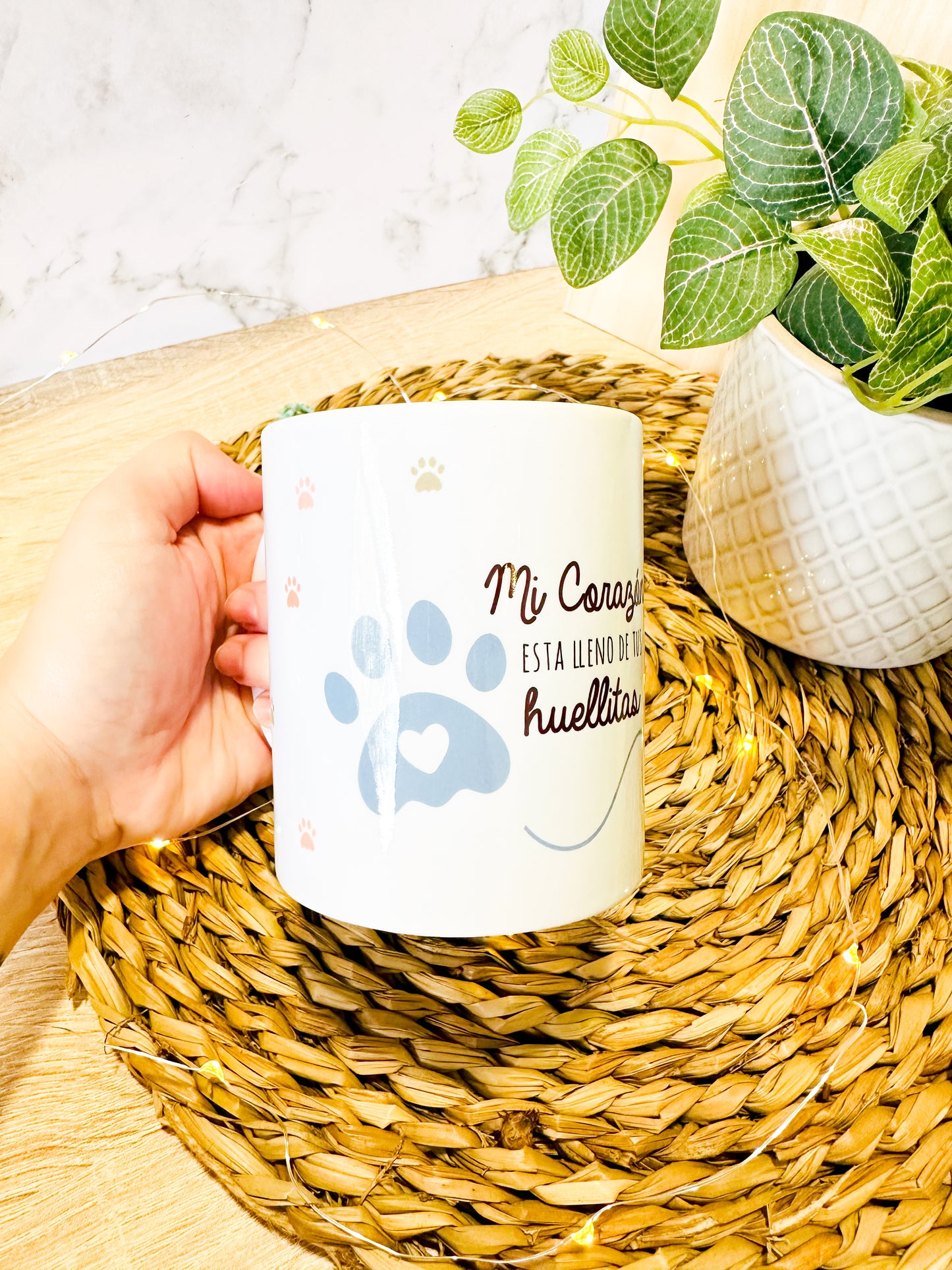Taza "huellitas" mascotas