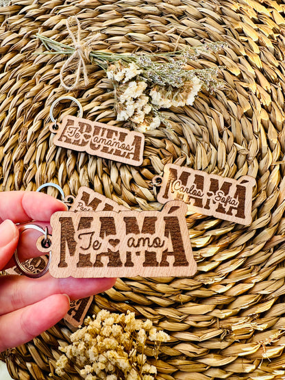 Llaveros de madera Mamá Abuela
