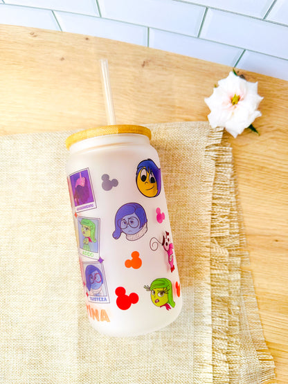 Vaso tapa bambú "Del revés 2" Personalizado