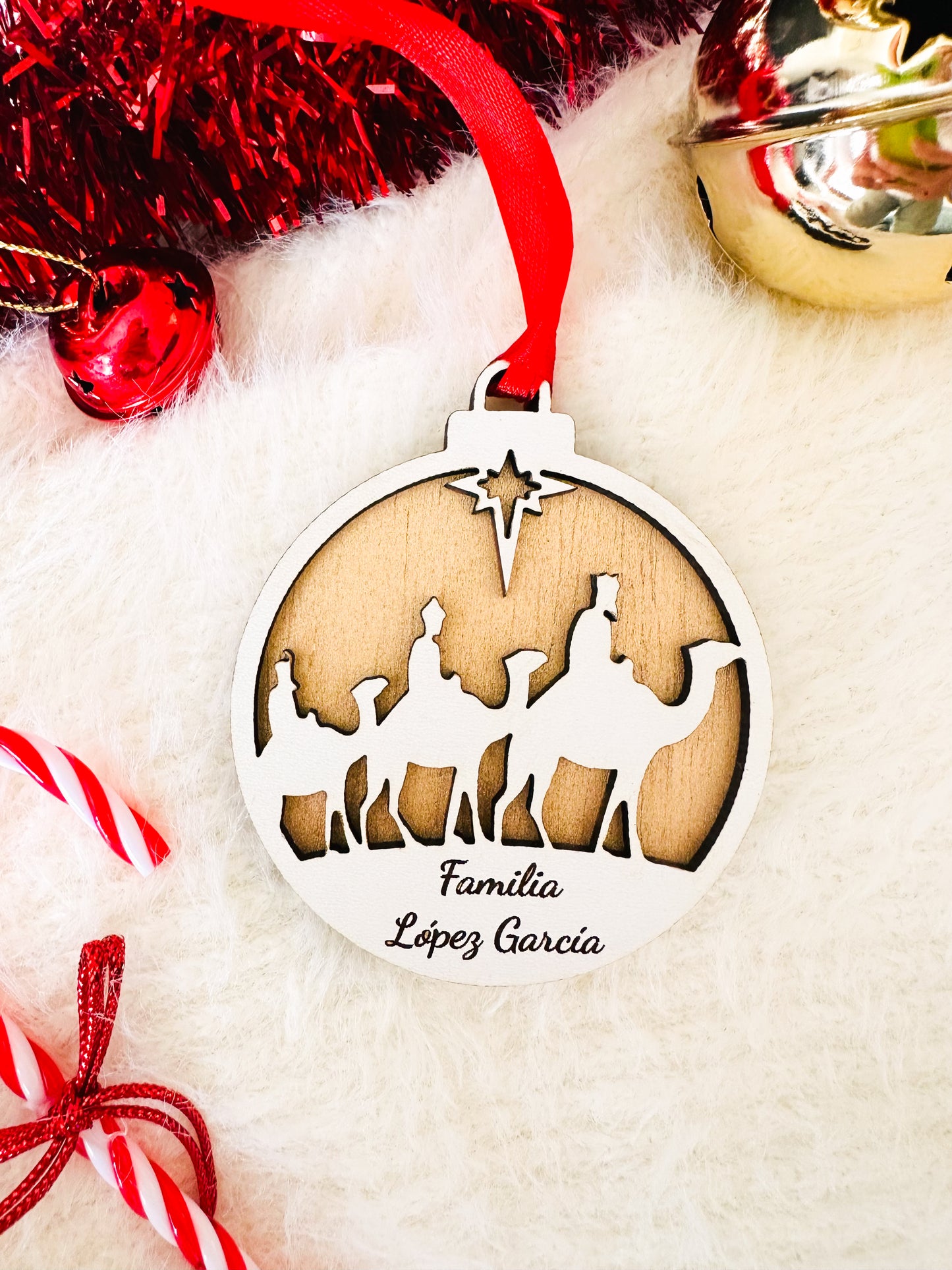 Adorno de Navidad – Nacimiento o Reyes Magos Personalizado