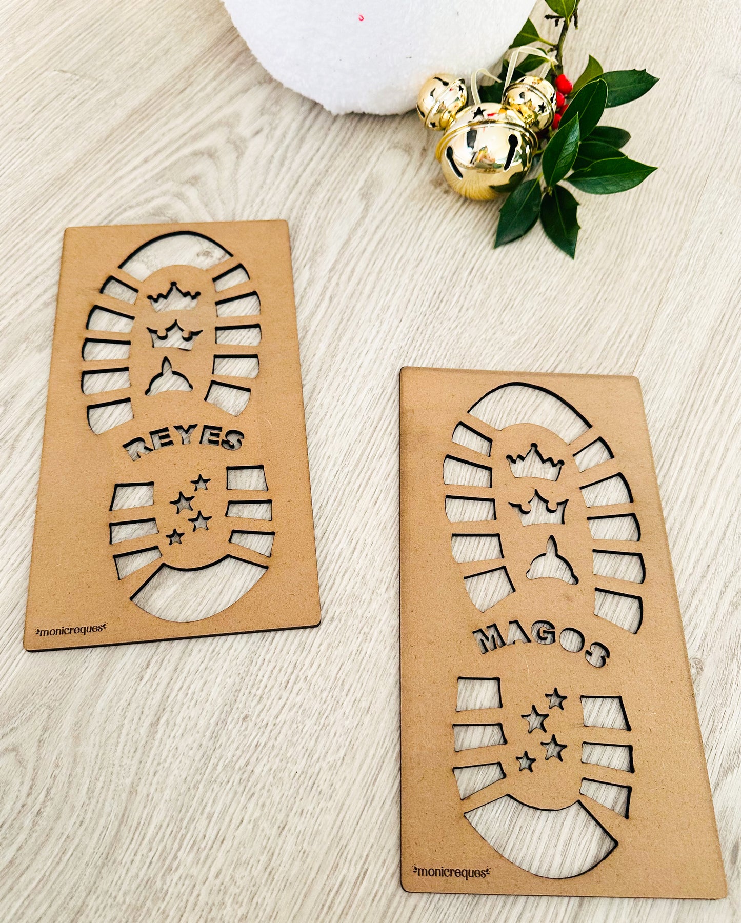 Huellas Mágicas de Papá Noel o Reyes Magos – Plantillas en Madera