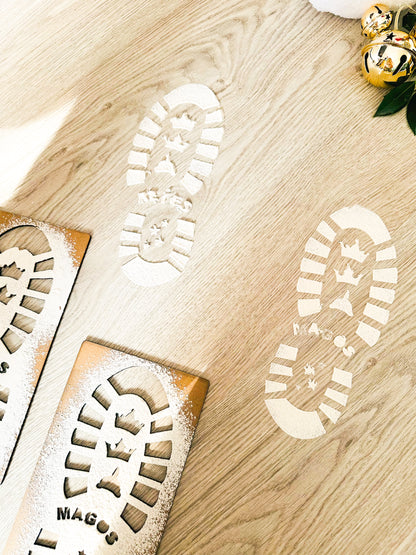 Huellas Mágicas de Papá Noel o Reyes Magos – Plantillas en Madera