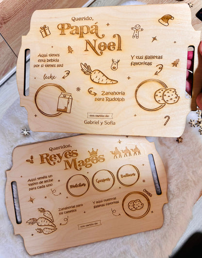 Bandeja Personalizada para Papá Noel o Reyes Magos