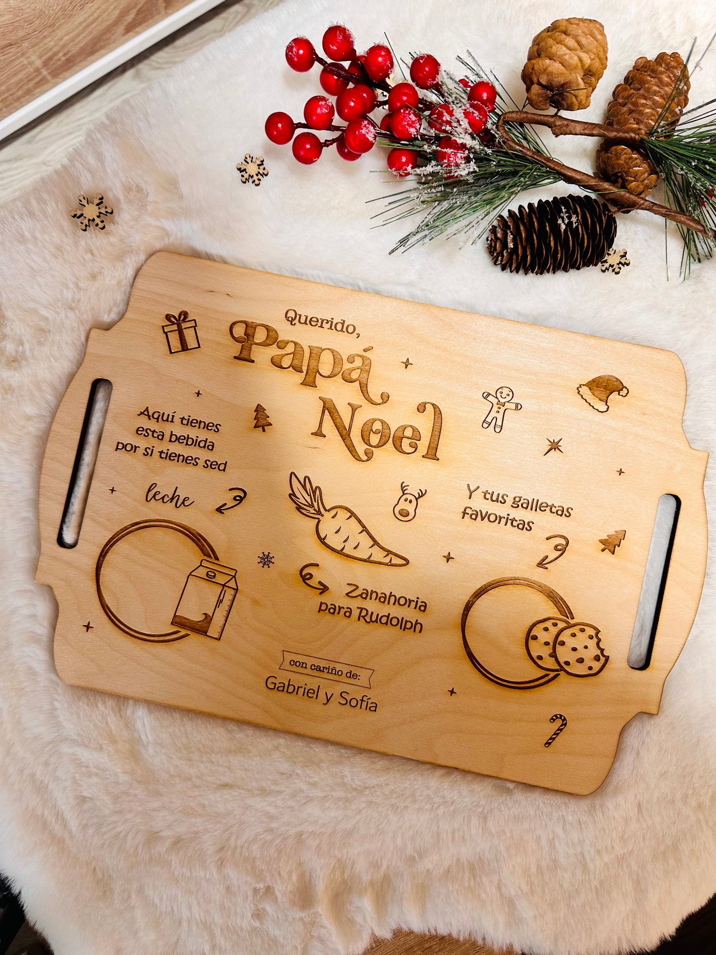 Bandeja Personalizada para Papá Noel o Reyes Magos