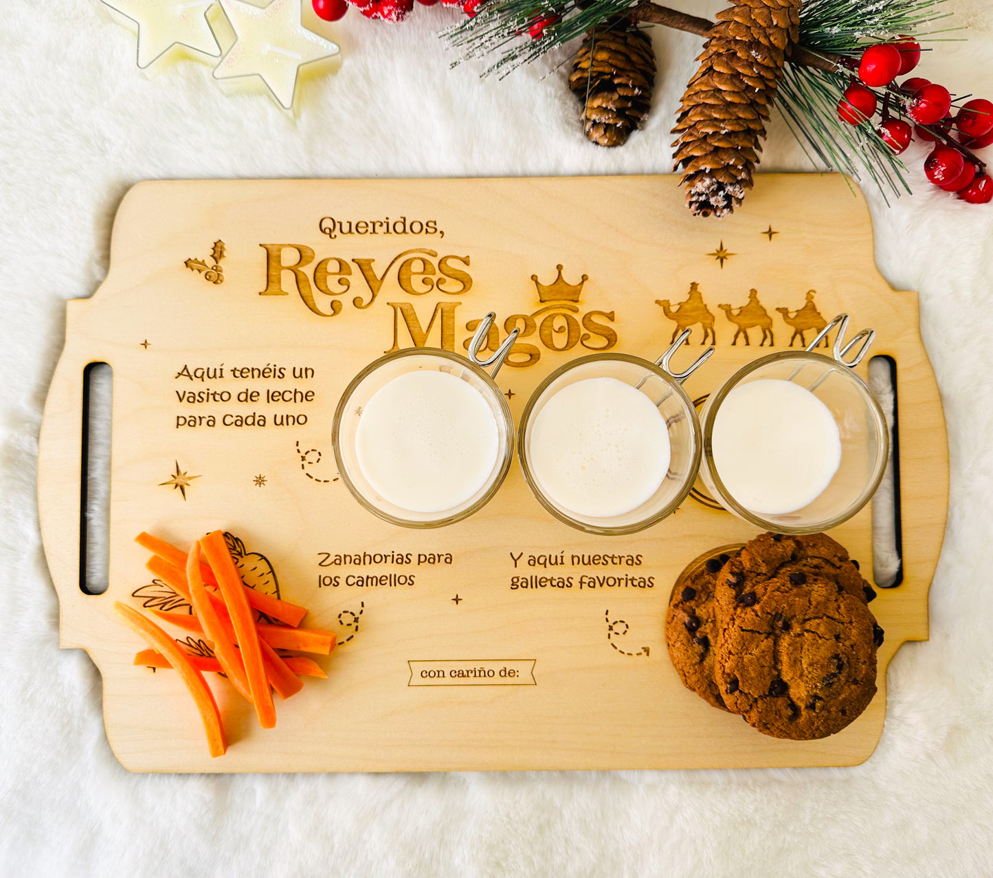 Bandeja Personalizada para Papá Noel o Reyes Magos