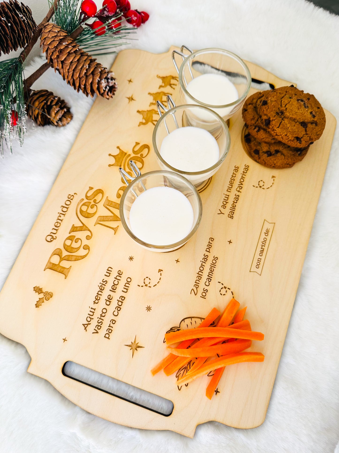 Bandeja Personalizada para Papá Noel o Reyes Magos
