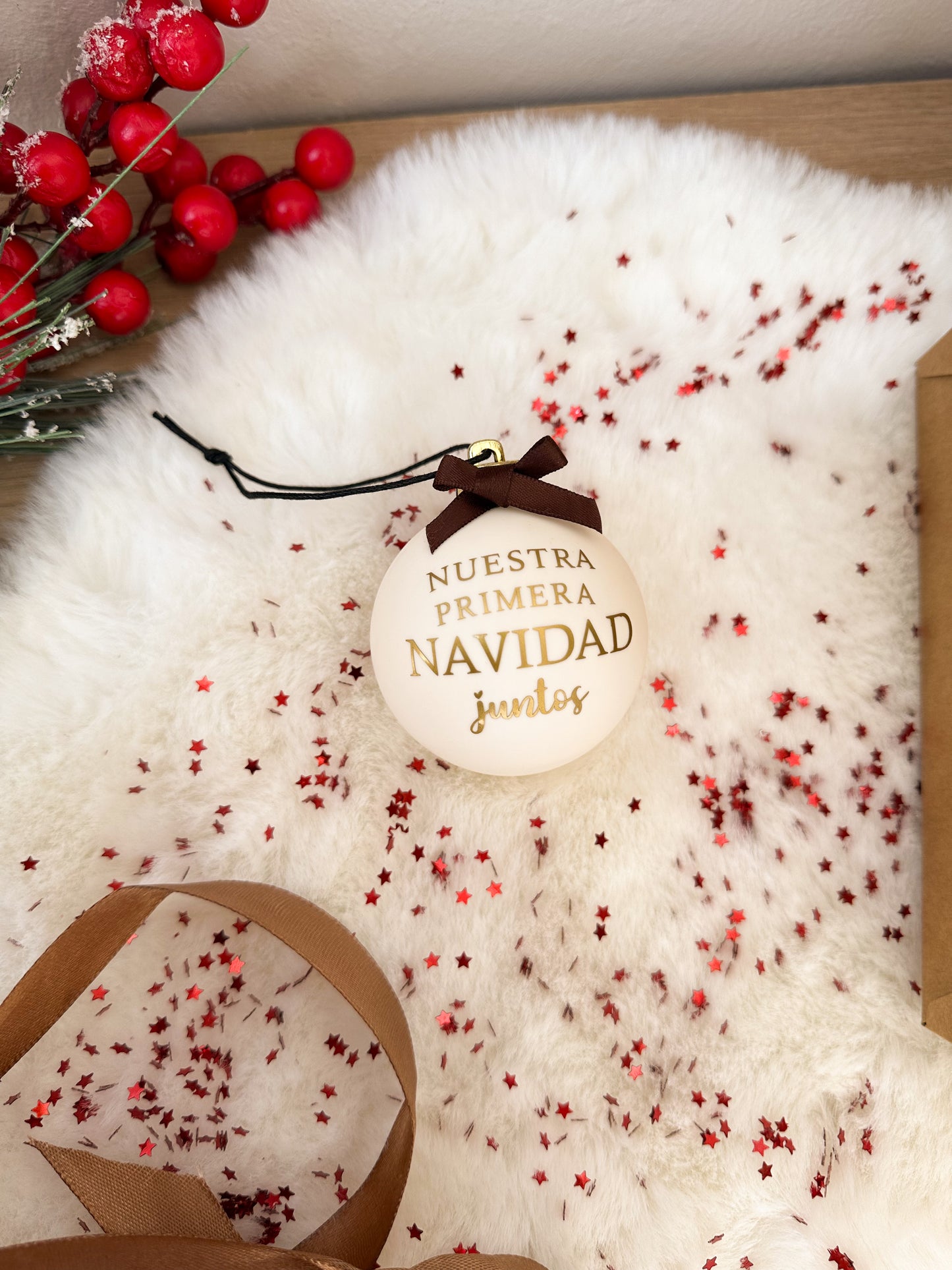 Pack 4 bolas "Nuestra Primera Navidad Juntos"