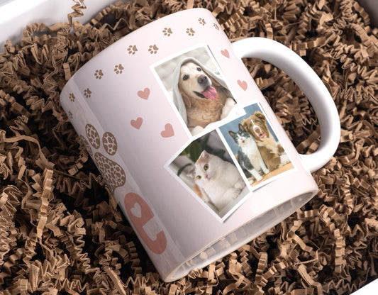 Taza Personalizada “LOVE” con Fotos de Tu Mascota