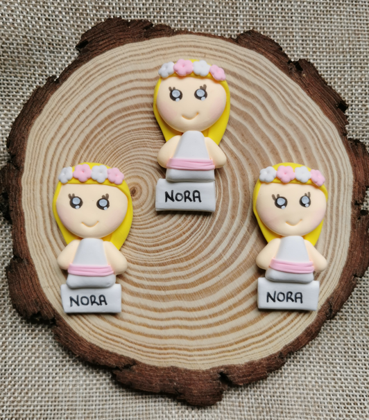 Imán Niña Corona Flores 2