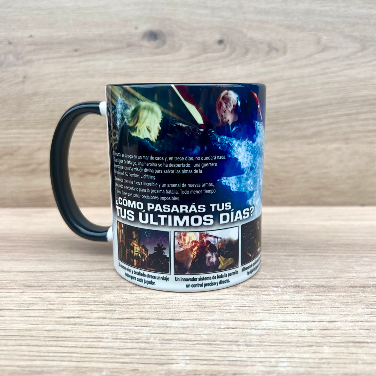 Taza Lightning Returns: Final Fantasy XIII para PS3, reverso