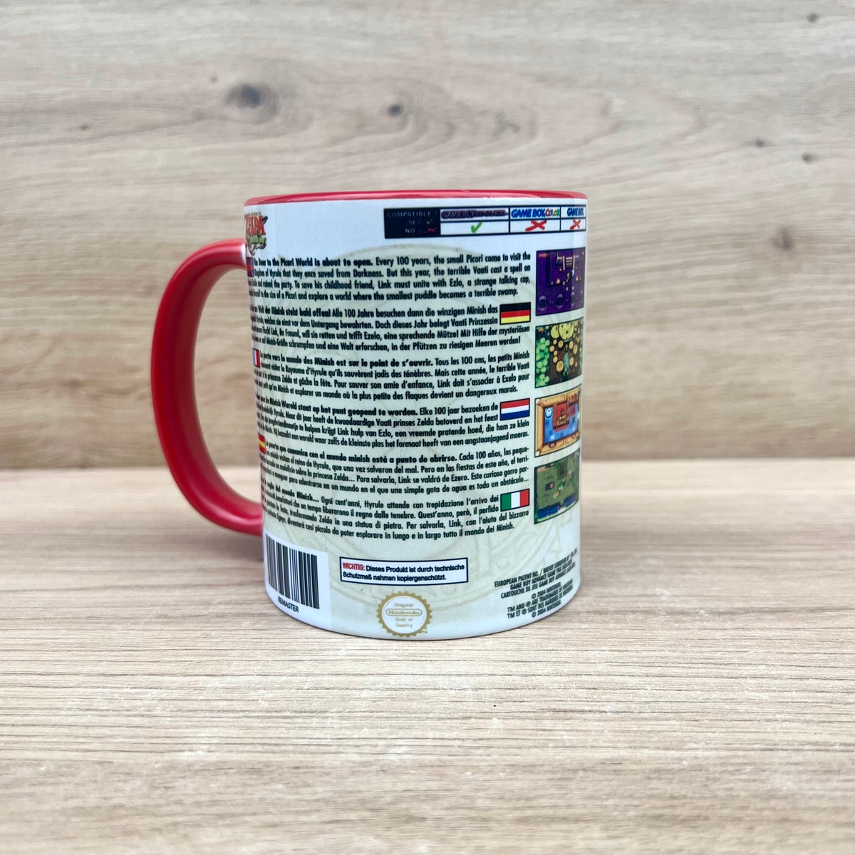 Taza The Legend of Zelda The Minish Cap Game Boy Advance - trasera